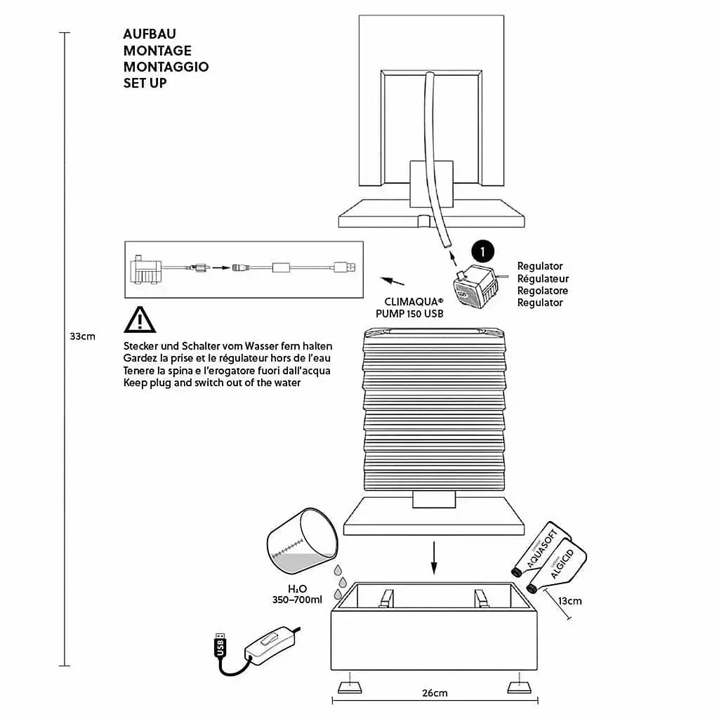 Kleine Wasserwand LIV S HARMONY Set - CLIMAQUA