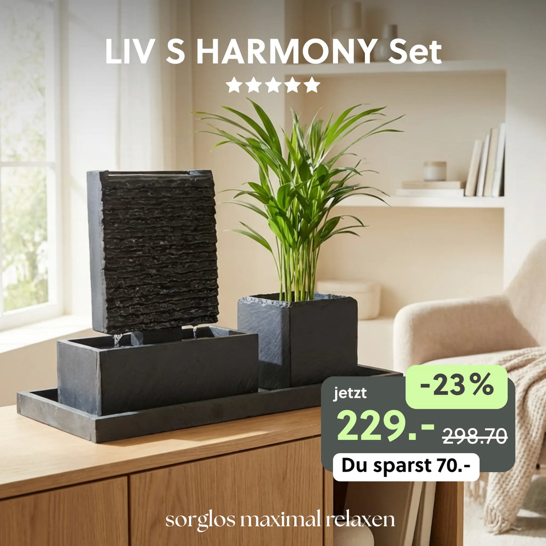 Kleine Wasserwand LIV S HARMONY Set - CLIMAQUA