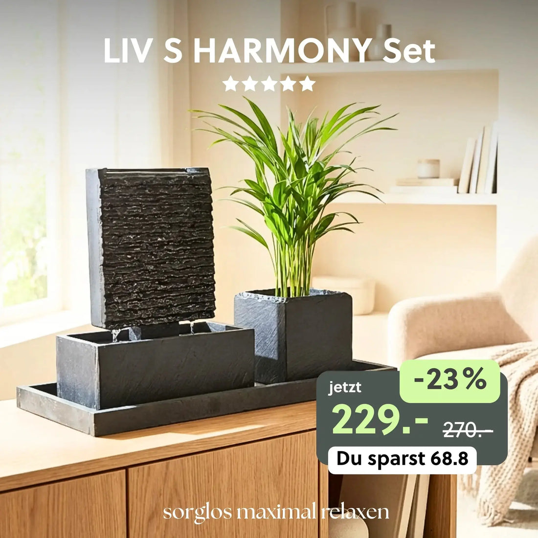 Kleine Wasserwand LIV S HARMONY Set - CLIMAQUA