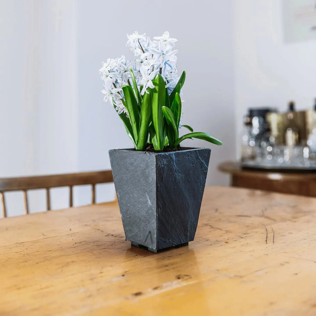 Konischer Übertopf 11 cm Schiefer STILO 11 Anthracite - CLIMAQUA