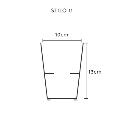 Konischer Übertopf 11 cm Schiefer STILO 11 Rusty - CLIMAQUA