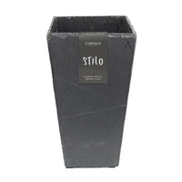 STILO 21 Anthracite – Konischer Übertopf 21x21x39 cm Schiefer Schwarz 6 kg