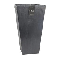 STILO 31 Anthracite – Jardinière conique 29x29x58 cm Noir ardoise 14 kg