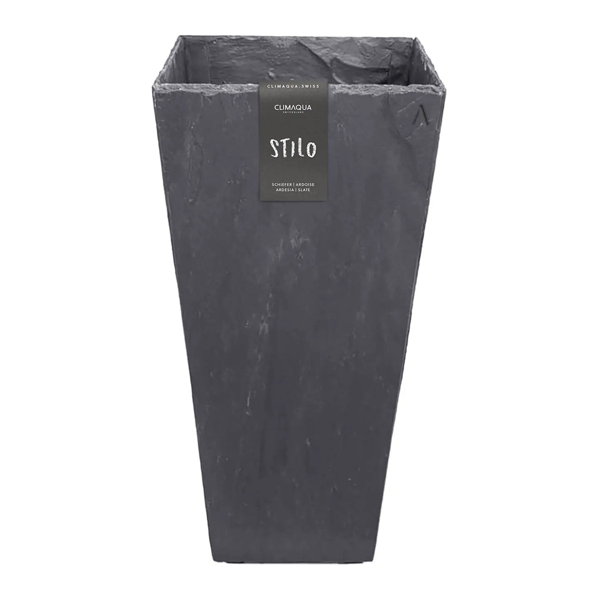 Konischer Übertopf 31 cm Schiefer STILO 31 Anthracite - CLIMAQUA