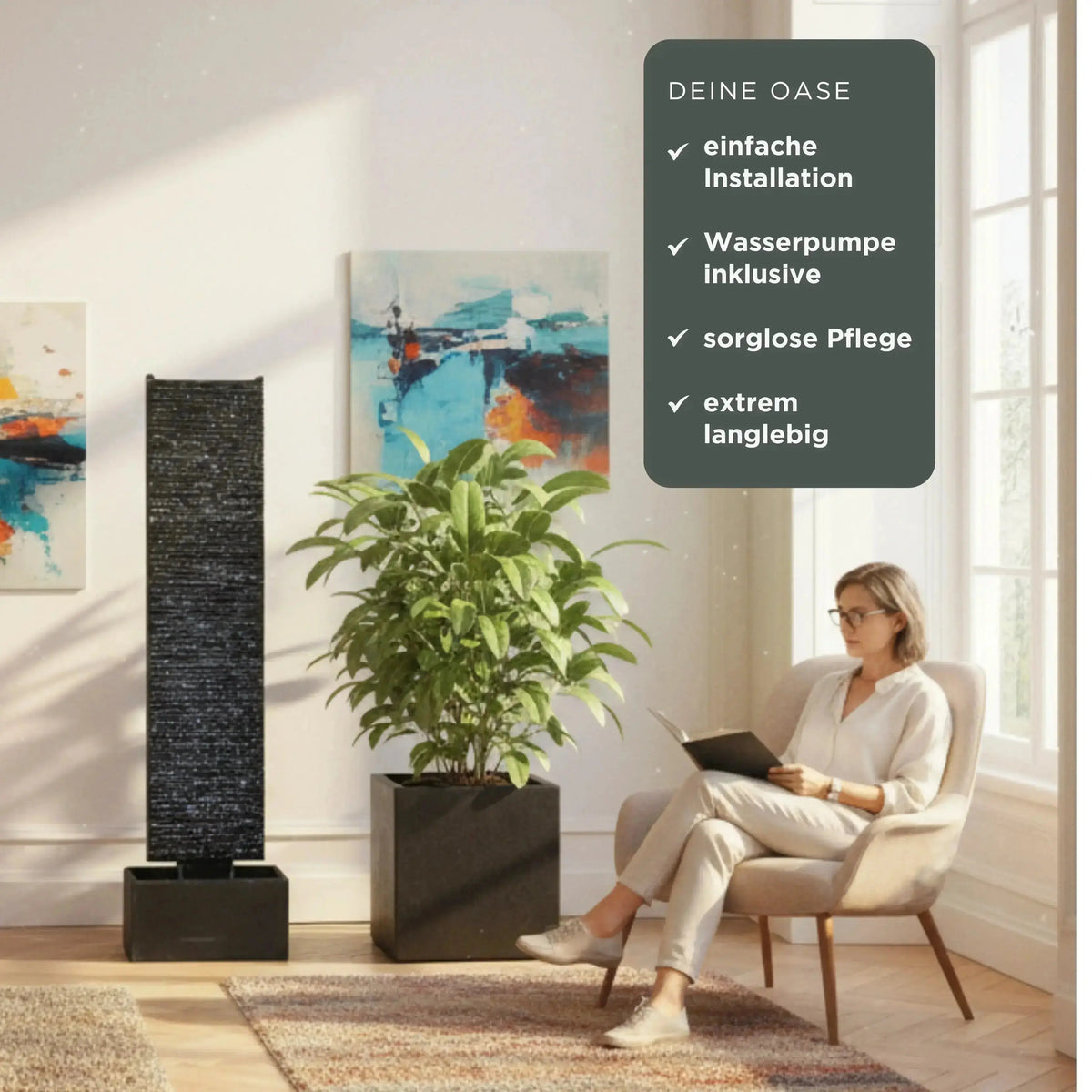 Wasserwand Set LIV L PREMIUM LIVING - CLIMAQUA (KI-Inhalte)