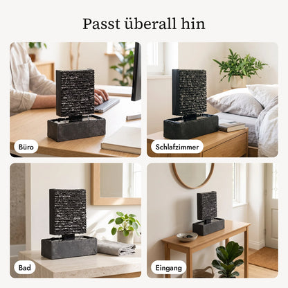 Kleine Wasserwand LIV S im Büro, Schlafzimmer, Bad und Eingang (KI-Inhalte)