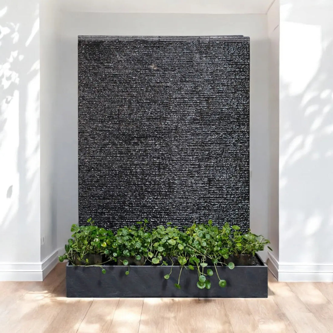LIV WALL–  Luxuriöse Wasserwand Schiefer Schwarz  160 cm - CLIMAQUA