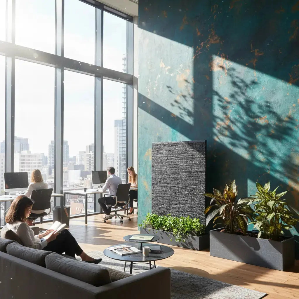 LIV WALL–  Luxuriöse Wasserwand Schiefer Schwarz  160 cm - CLIMAQUA