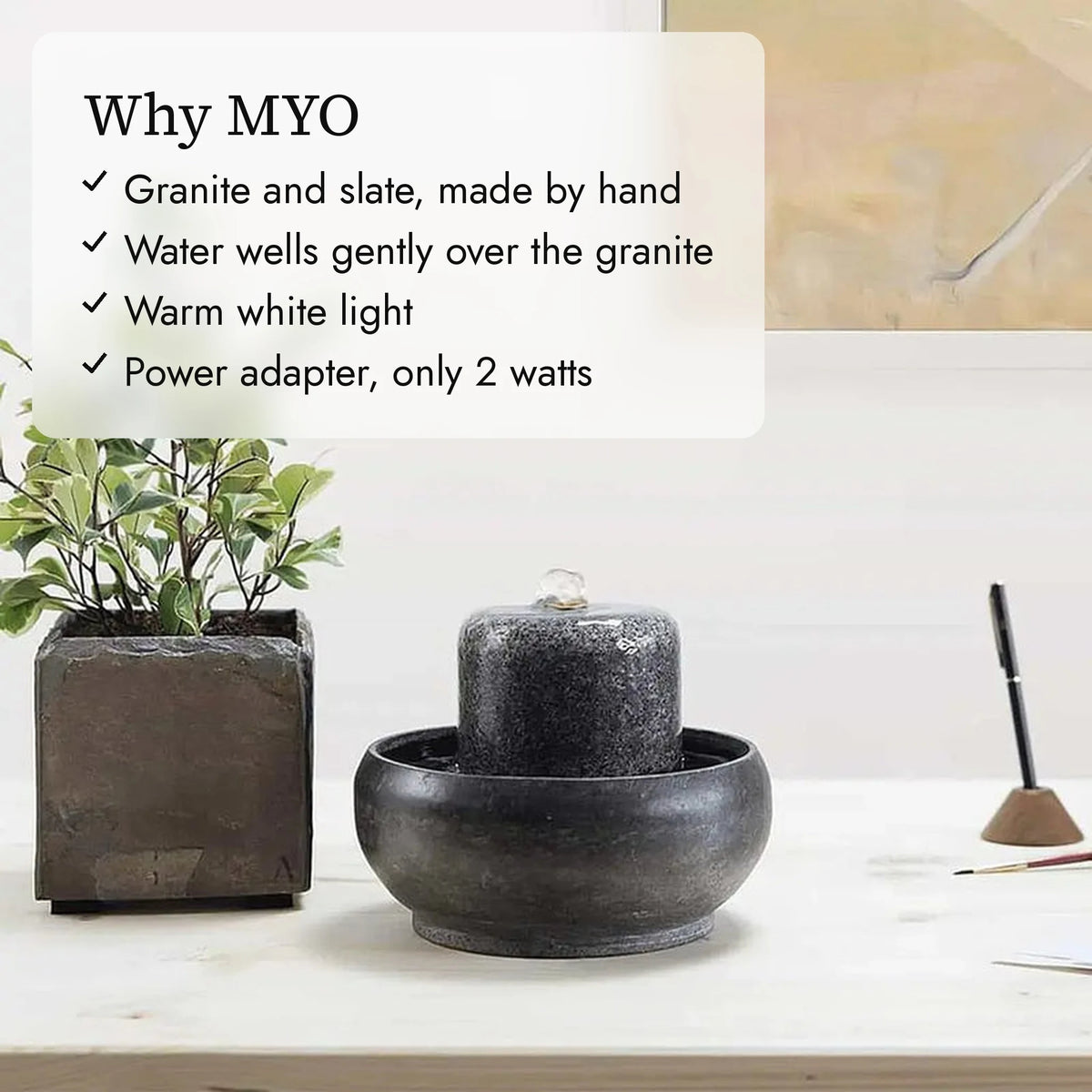 Benefits of the MYO tabletop fountain