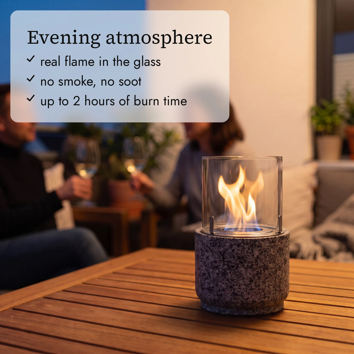 MYU table fire in the evening (AI content)