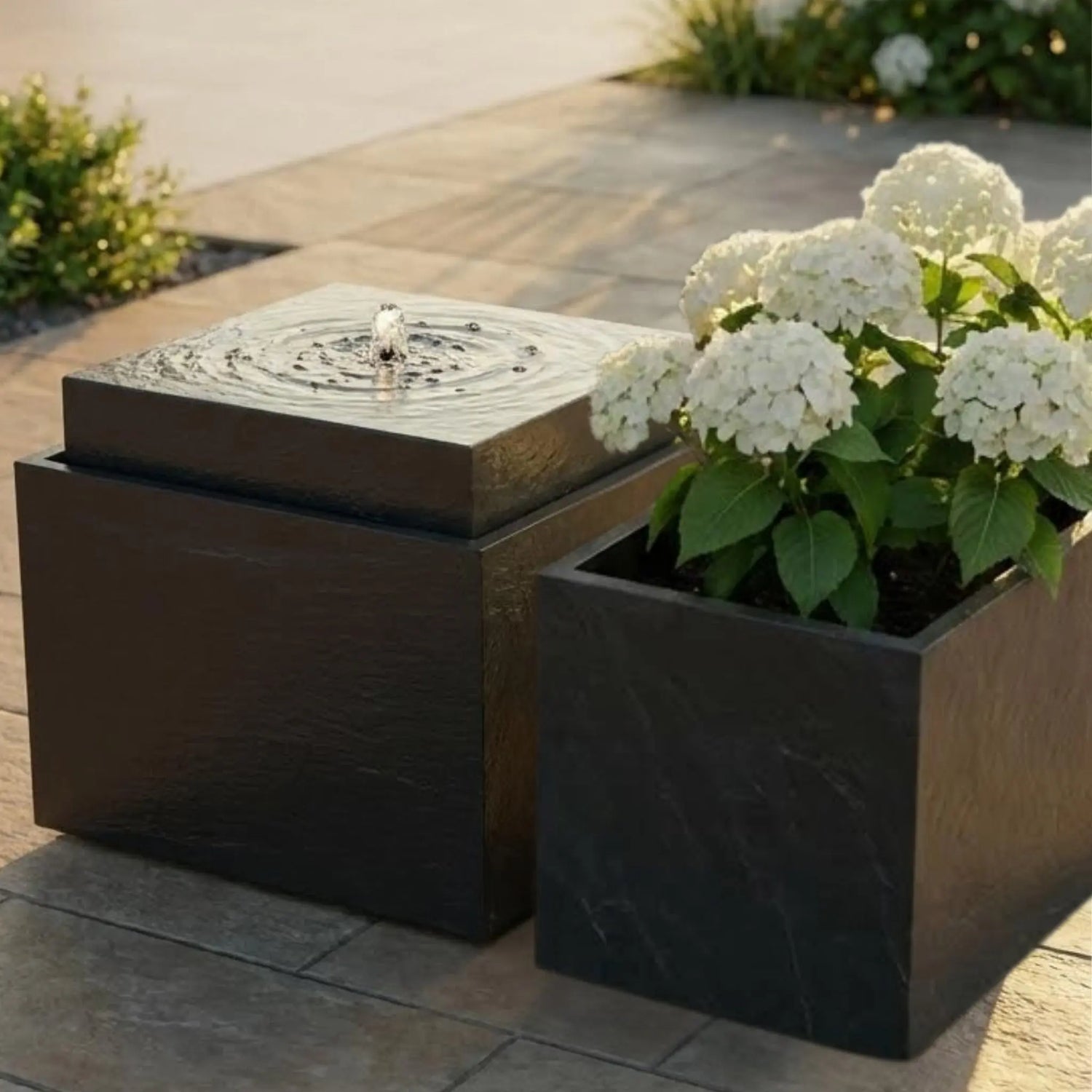 Gartenbrunnen VIDA 60 Anthrazit DREAM LIVING Set - CLIMAQUA