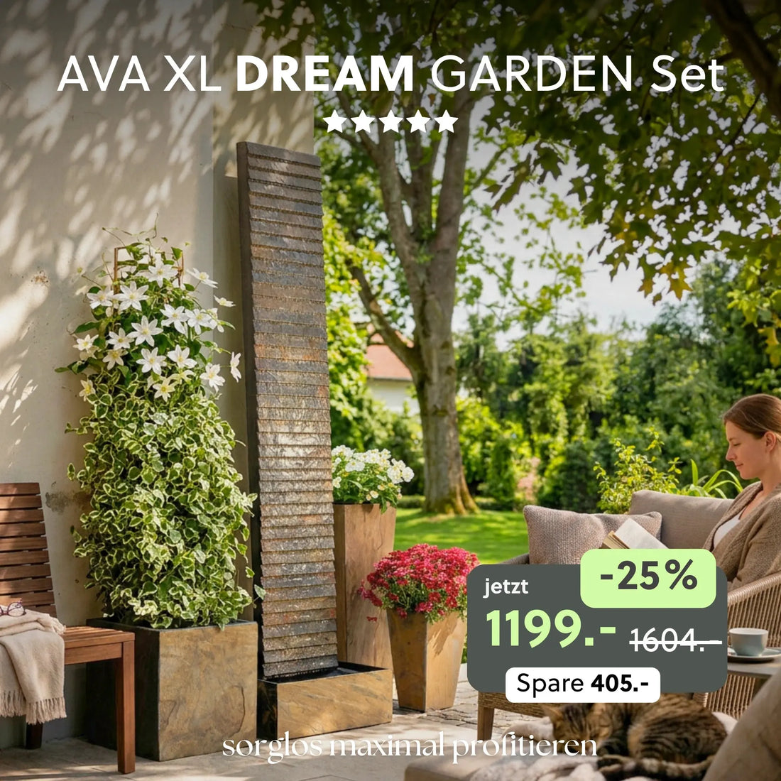 Wasserwand AVA XL DREAM GARDEN Set - CLIMAQUA