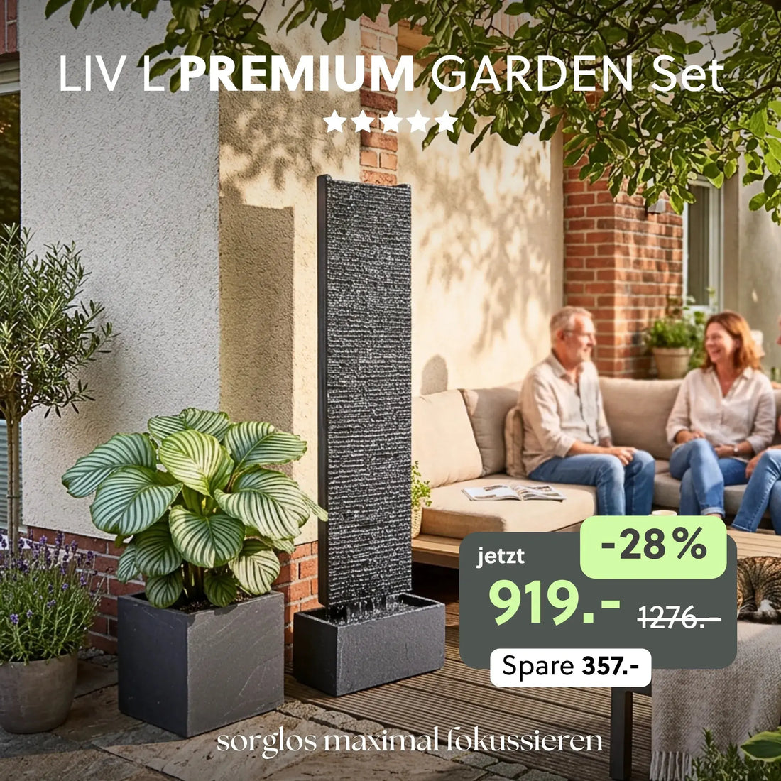 Wasserwand LIV L PREMIUM GARDEN Set - CLIMAQUA