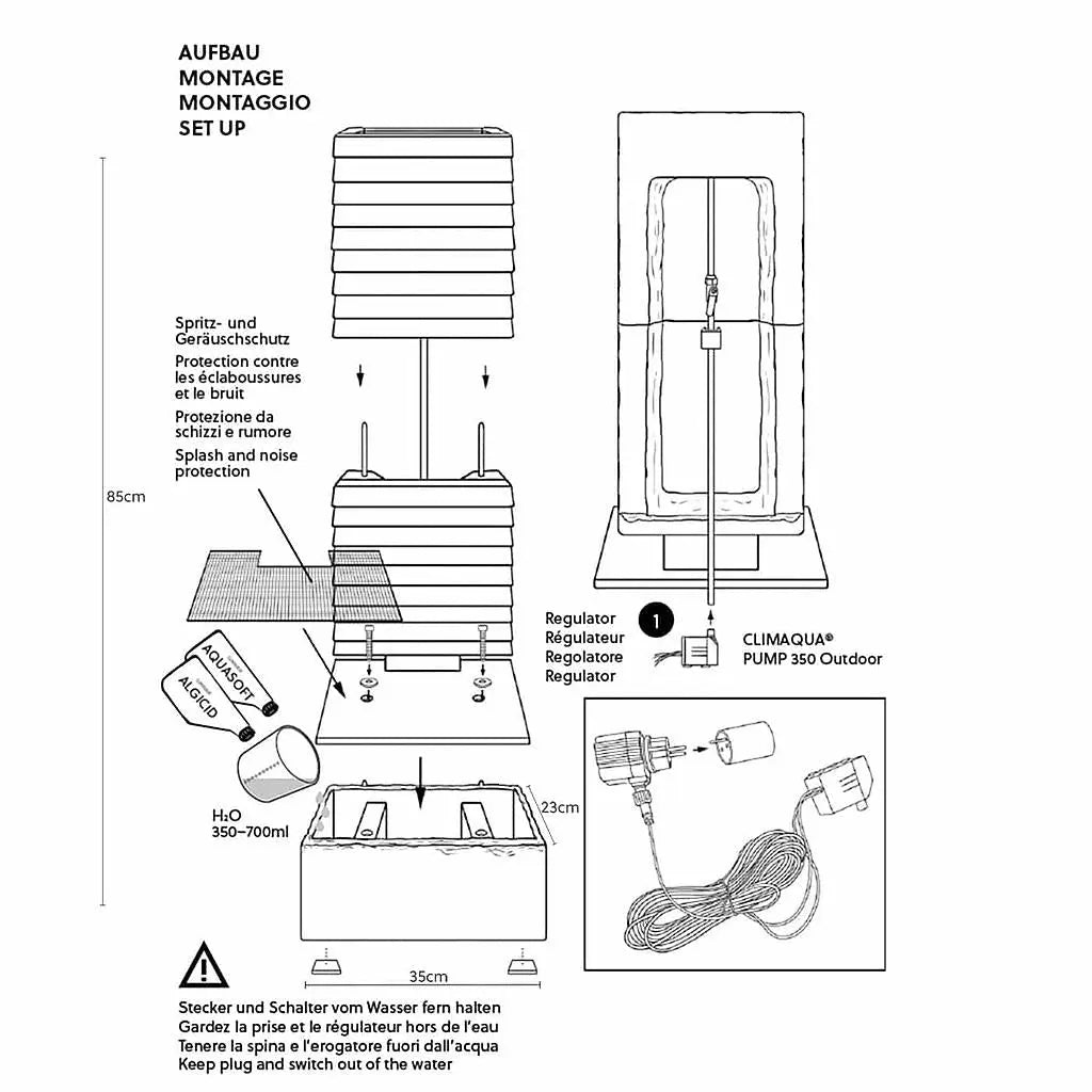 Mittelgrosse Wasserwand Schiefer AVA M - CLIMAQUA