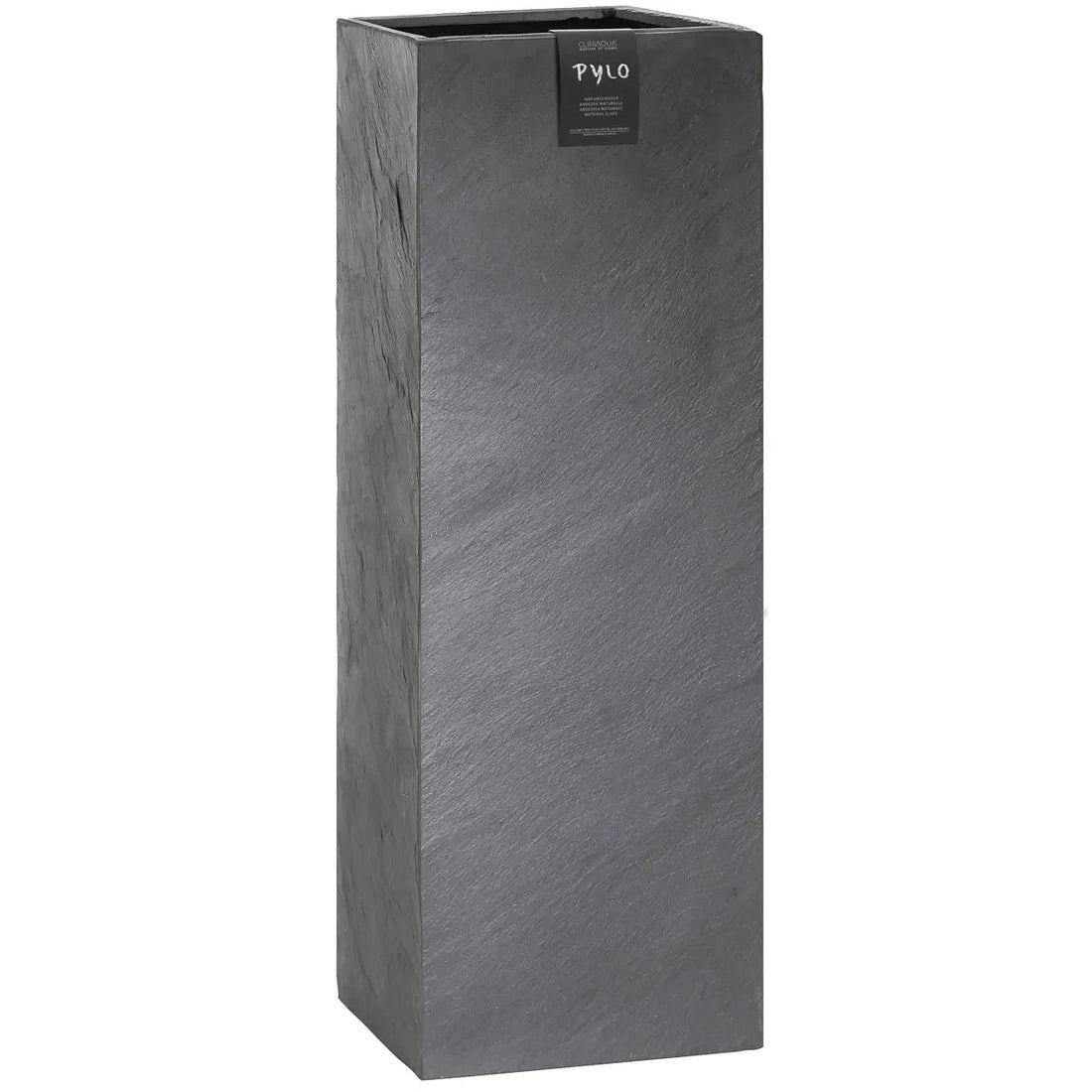 Pflanzsäule Hoch 30x87 cm Schiefer Schwarz Indoor PYLO 87 Anthrazit - CLIMAQUA