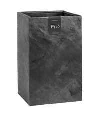 PYLO 60 Anthrazit – Pflanzsäule Outdoor 38 x 38 x 60 cm Naturschiefer Schwarz