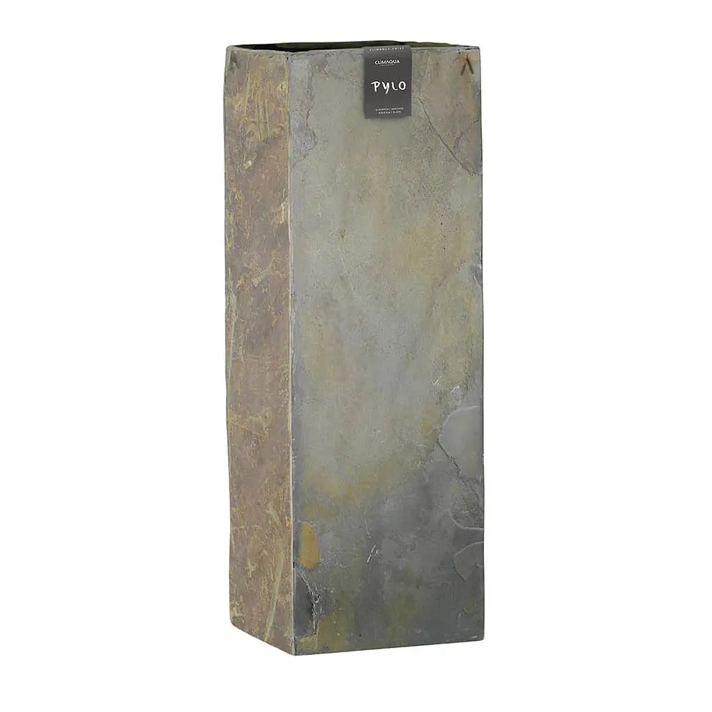 Pflanzsäule Hoch 30x87 cm Schiefer Braun Indoor PYLO 87 Rusty - CLIMAQUA