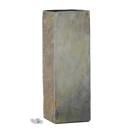 Pflanzsäule Hoch 30x87 cm Schiefer Braun Indoor PYLO 87 Rusty - CLIMAQUA