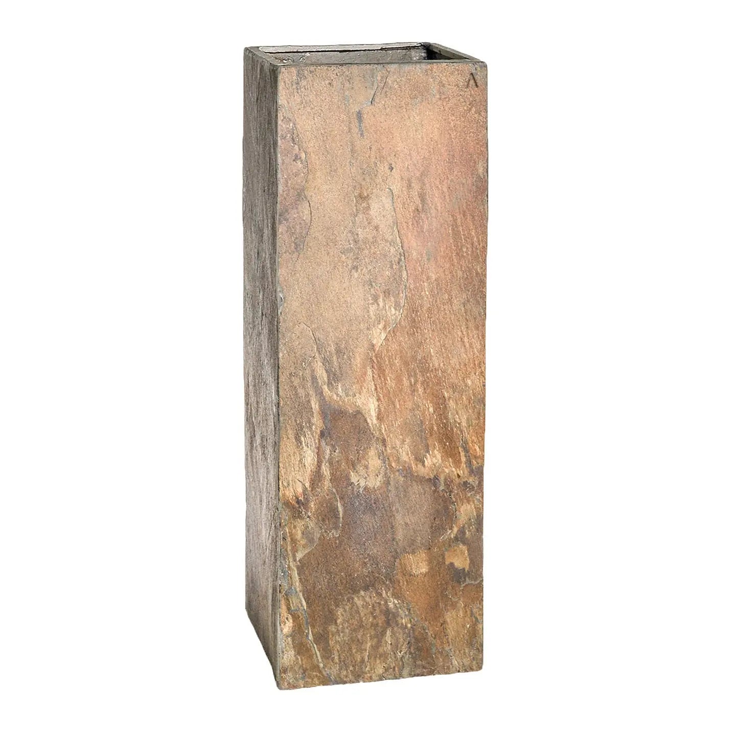 Pflanzsäule Hoch 30x87 cm Schiefer Braun Indoor PYLO 87 Rusty - CLIMAQUA