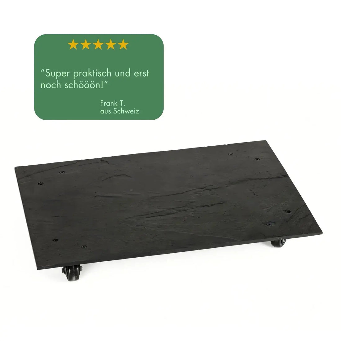 Rolluntersetzer aus Schiefer Anthrazit ROLO 40x60 - CLIMAQUA