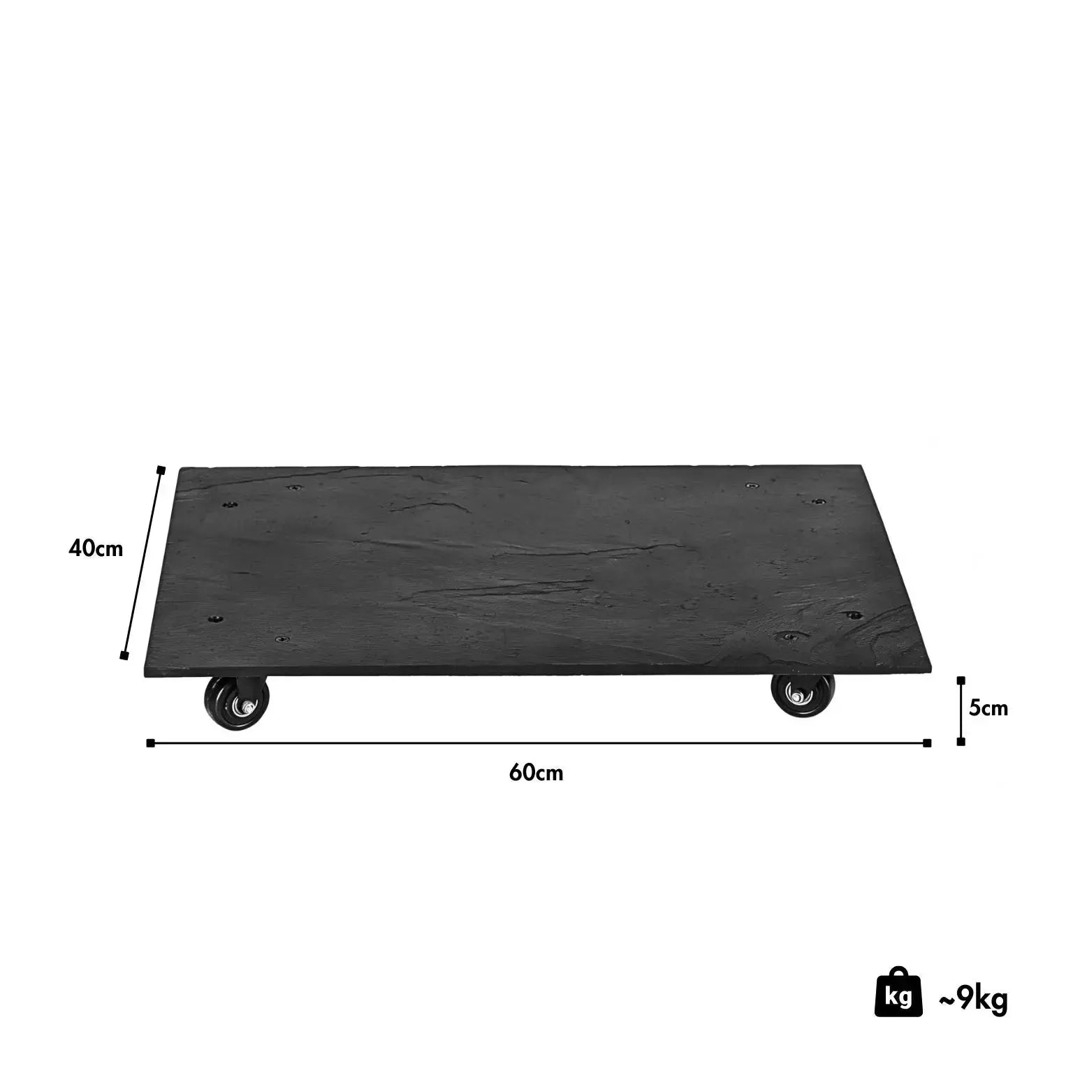 Rolluntersetzer aus Schiefer Anthrazit ROLO 40x60 - CLIMAQUA