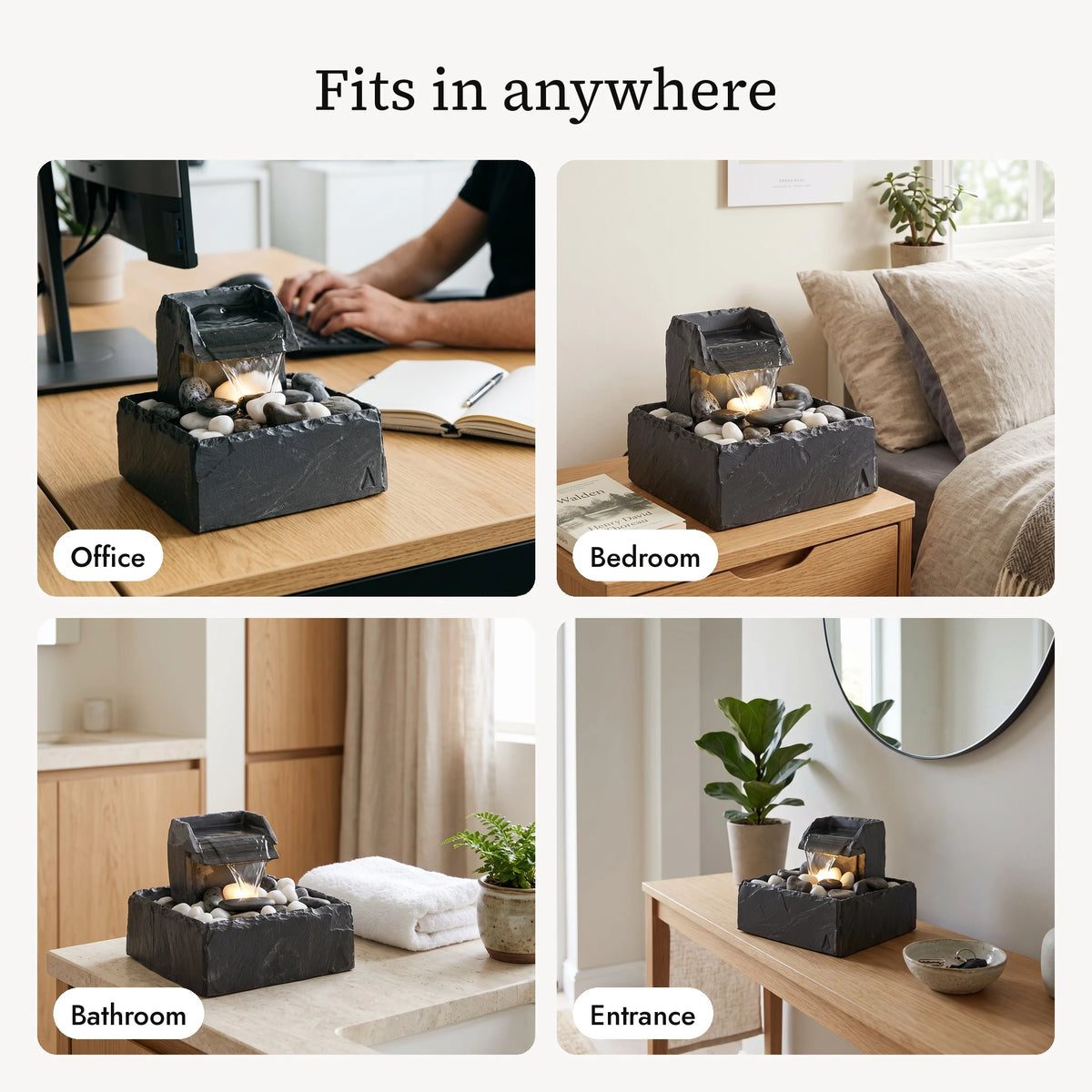 SAMUI tabletop fountain in the office, bedroom, dining area and entrance (AI content)