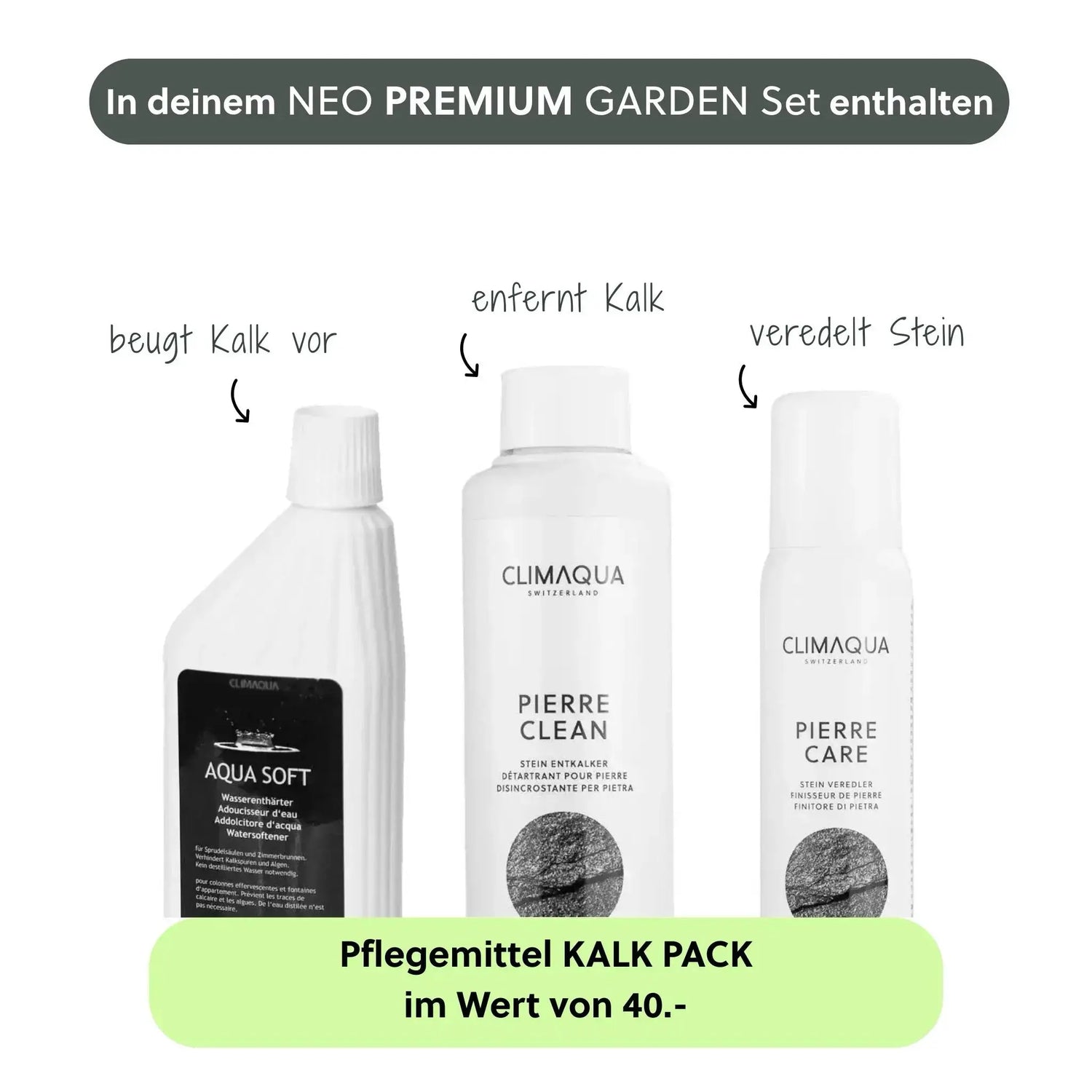Säule Brunnen NEO PREMIUM GARDEN Set - CLIMAQUA