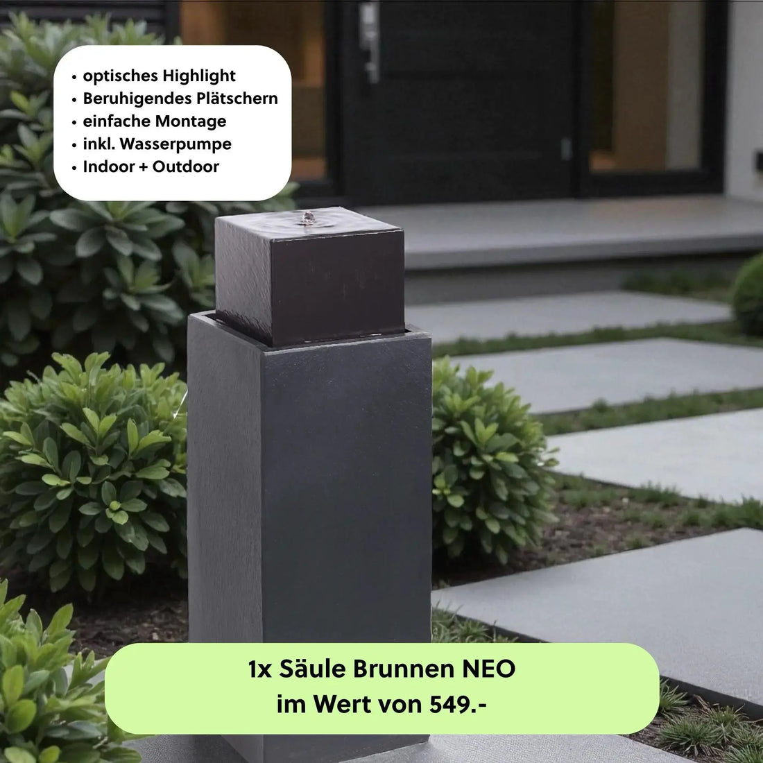 Säule Brunnen NEO PREMIUM GARDEN Set - CLIMAQUA