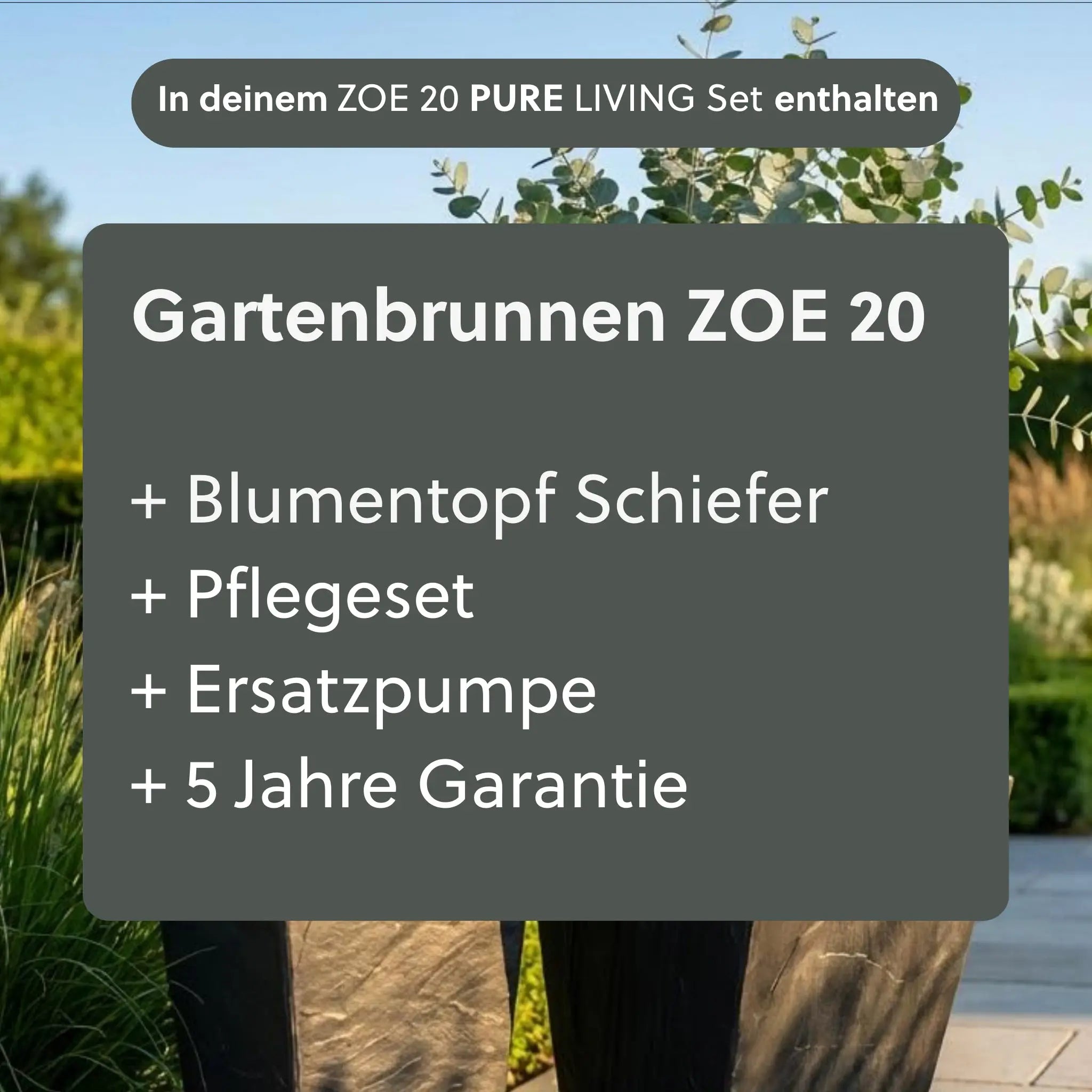 ZOE 20 PURE LIVING Set Anthrazit - CLIMAQUA