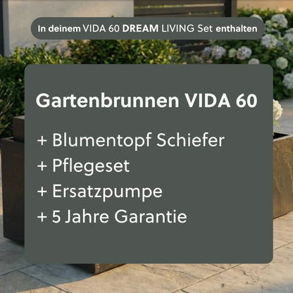Gartenbrunnen VIDA 60 DREAM LIVING Set Rusty - CLIMAQUA
