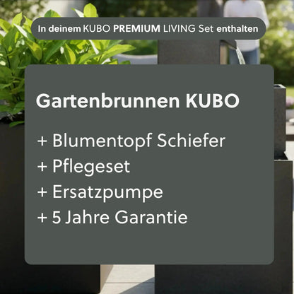 Gartenbrunnen KUBO PREMIUM LIVING Set - CLIMAQUA