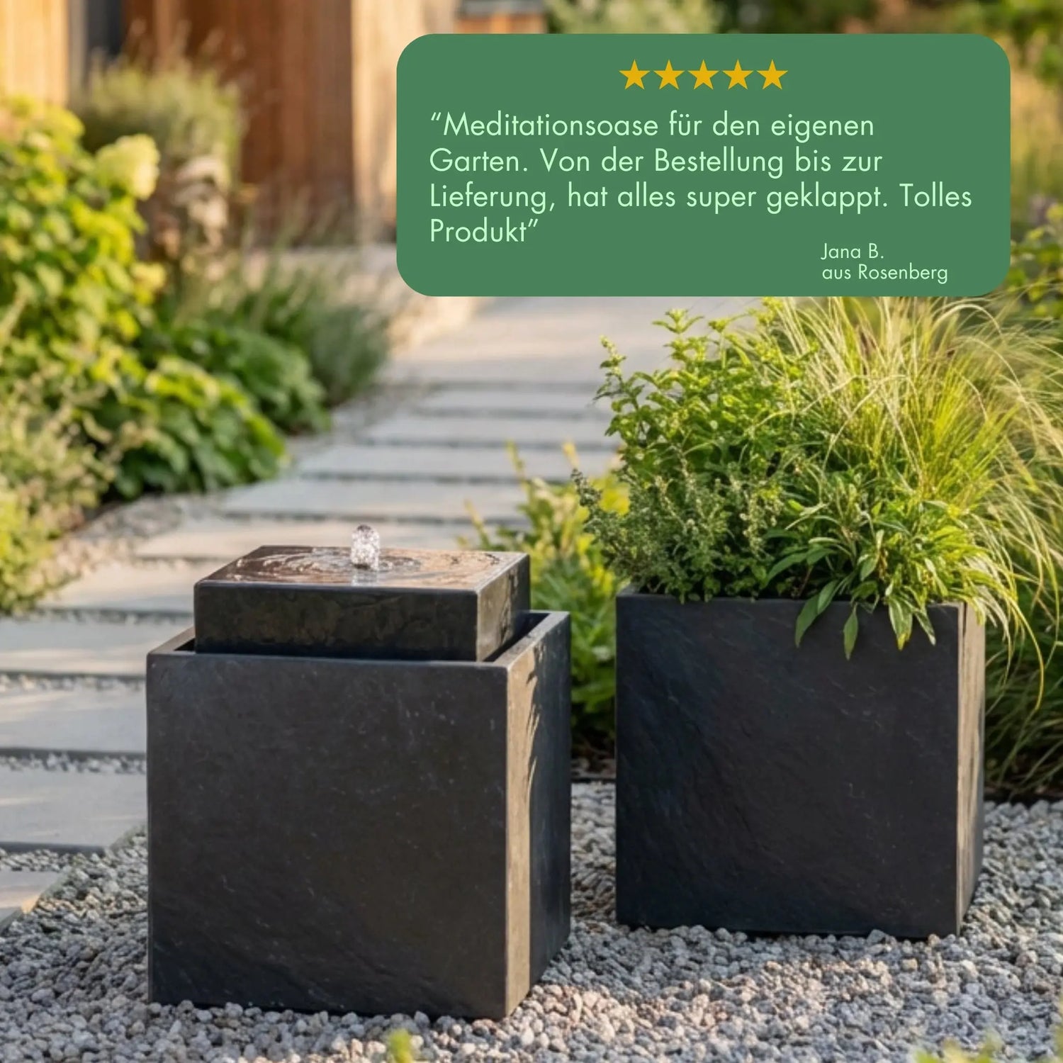 Gartenbrunnen VIDA 40 PREMIUM LIVING Set - CLIMAQUA