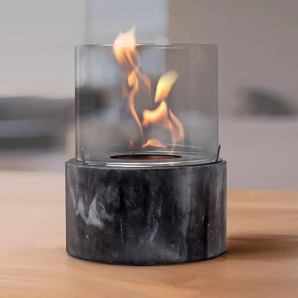 Tischfeuer Marmor schwarz PINO M - CLIMAQUA