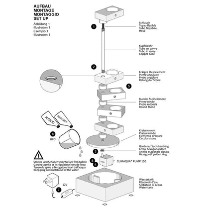 Treppenbrunnen Modern Schiefer MODUM - CLIMAQUA