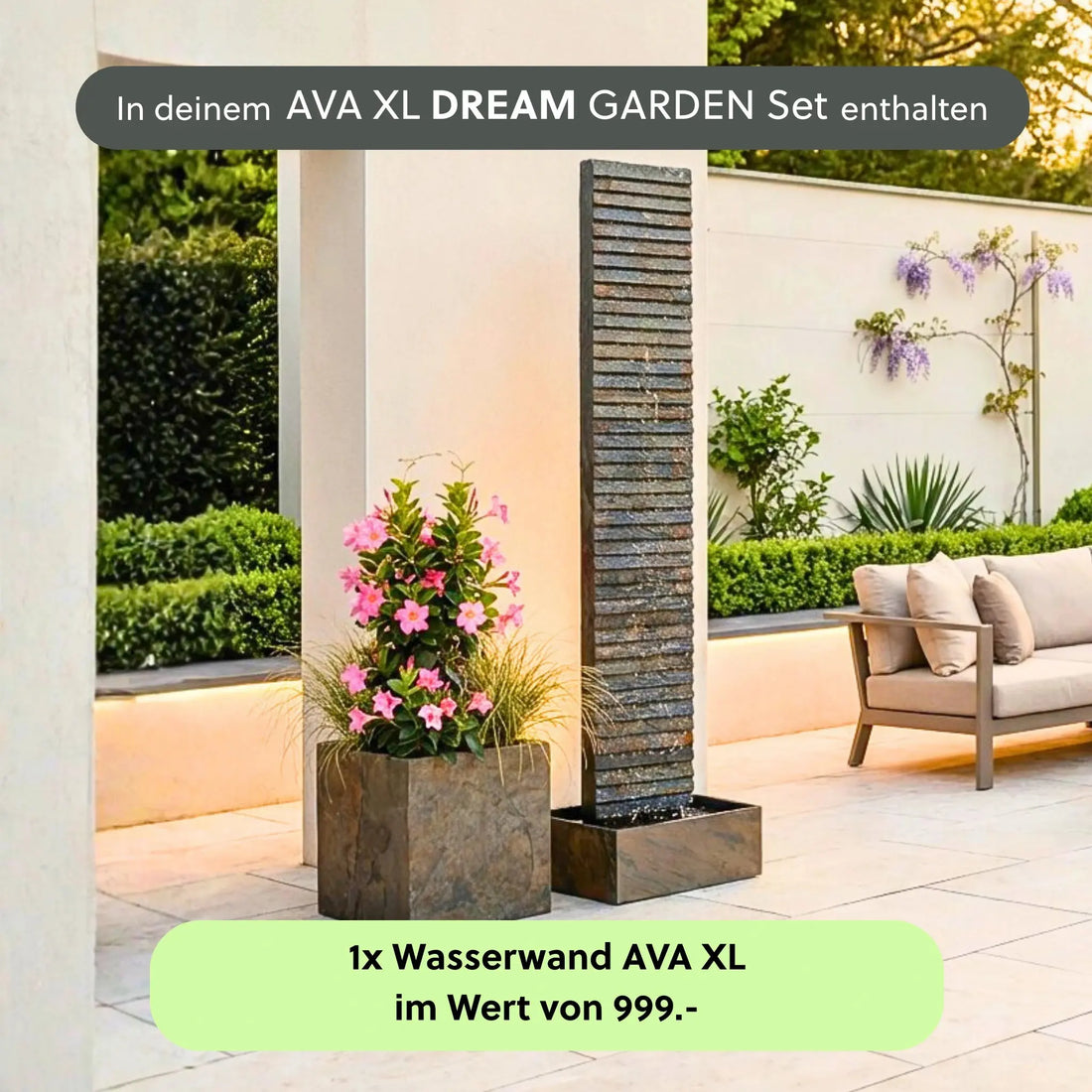 Wasserwand AVA XL DREAM GARDEN Set - CLIMAQUA