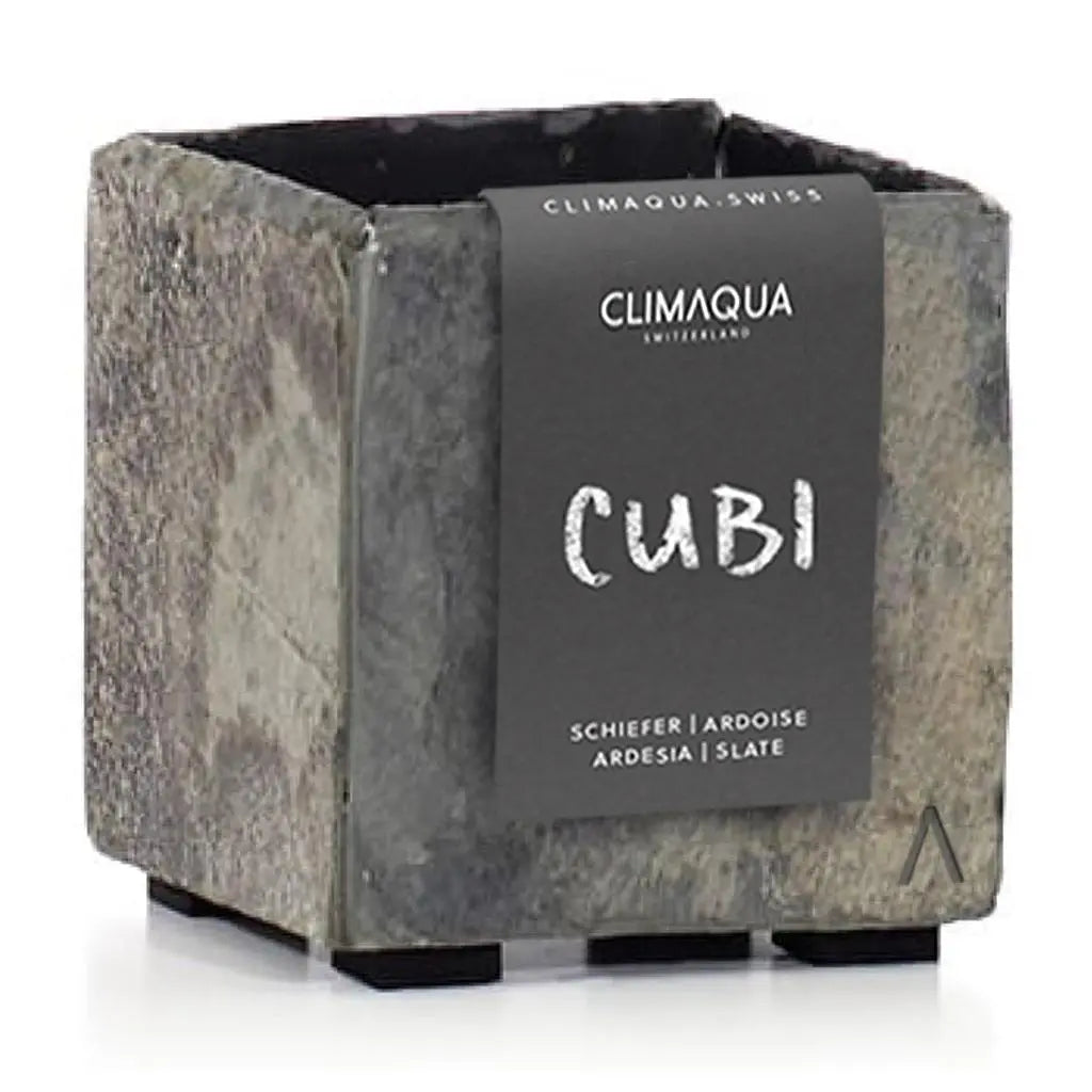 Übertopf Würfel 11x11x11 cm Schiefer Natur CUBI 11 Rusty - CLIMAQUA