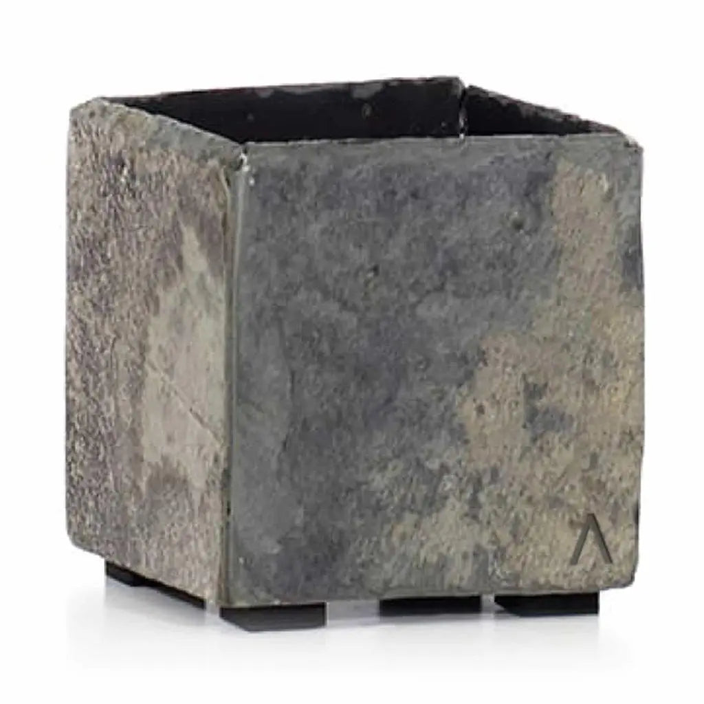 Übertopf Würfel 11x11x11 cm Schiefer Natur CUBI 11 Rusty - CLIMAQUA