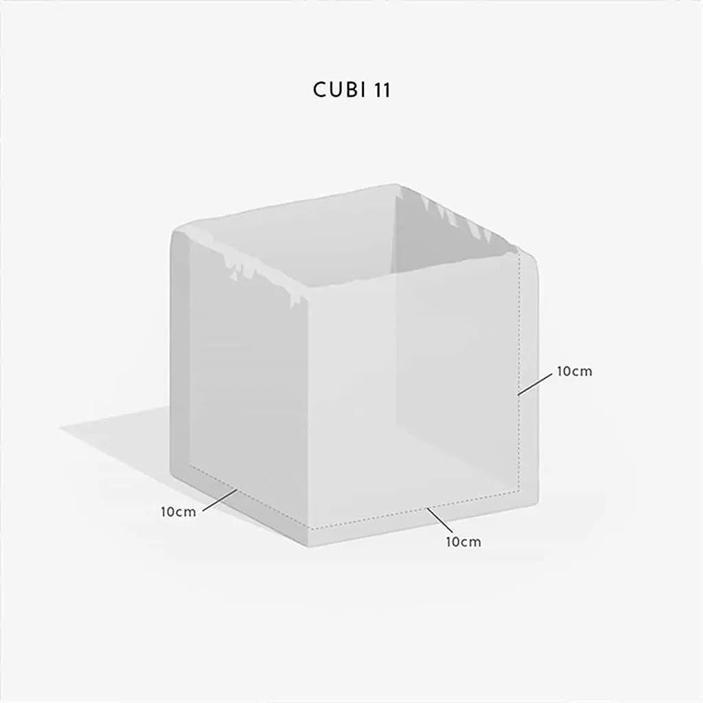 Übertopf Würfel 11x11x11 cm Schiefer Natur CUBI 11 Rusty - CLIMAQUA