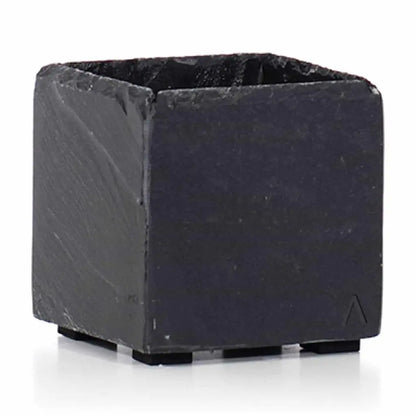 Übertopf Würfel 11x11x11 cm Schiefer Schwarz CUBI 11 Anthrazit - CLIMAQUA