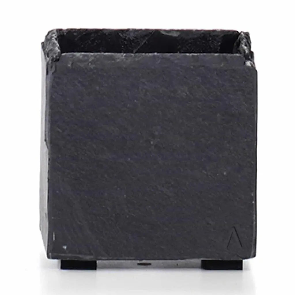 Übertopf Würfel 11x11x11 cm Schiefer Schwarz CUBI 11 Anthrazit - CLIMAQUA