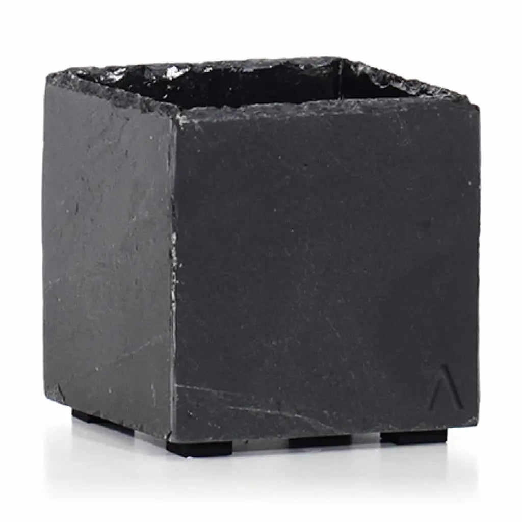 Übertopf Würfel 13x13x13 cm cm Schiefer Schwarz CUBI 13 Rusty - CLIMAQUA