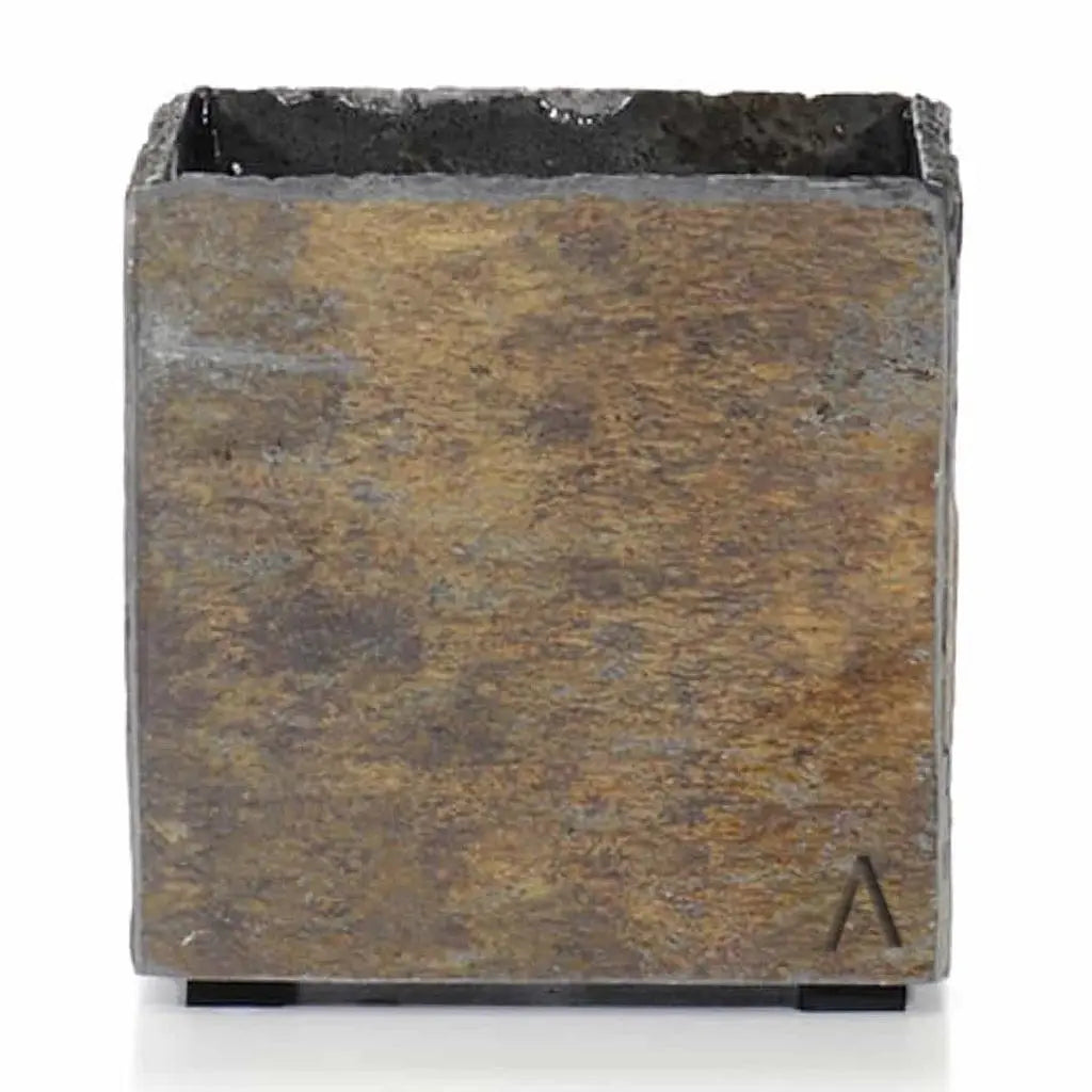 Übertopf Würfel 17x17x17 cm Schiefer Braun CUBI 17 Rusty - CLIMAQUA