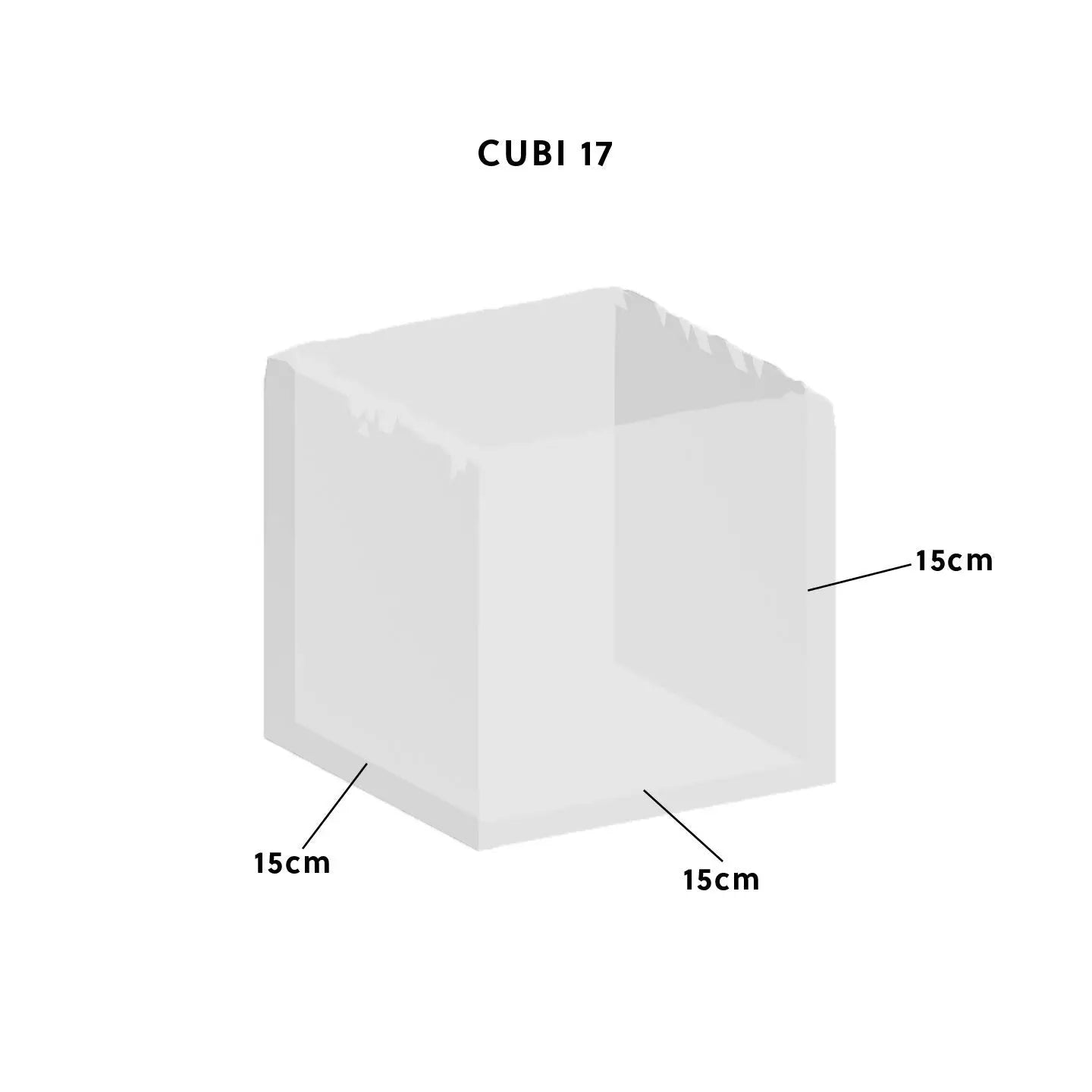 Übertopf Würfel 17x17x17 cm Schiefer Schwarz CUBI 17 Anthrazit - CLIMAQUA