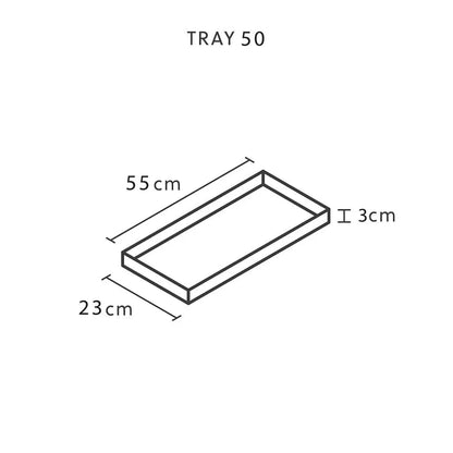 Untersetzer 55x23x3 cm Naturschiefer Schwarz TRAY 50 Anthracite - CLIMAQUA