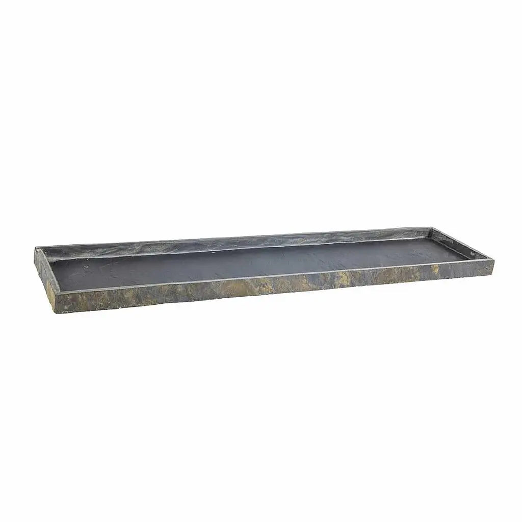 Untersetzer 80x23x3 cm Naturschiefer Braun TRAY 80 Rusty - CLIMAQUA