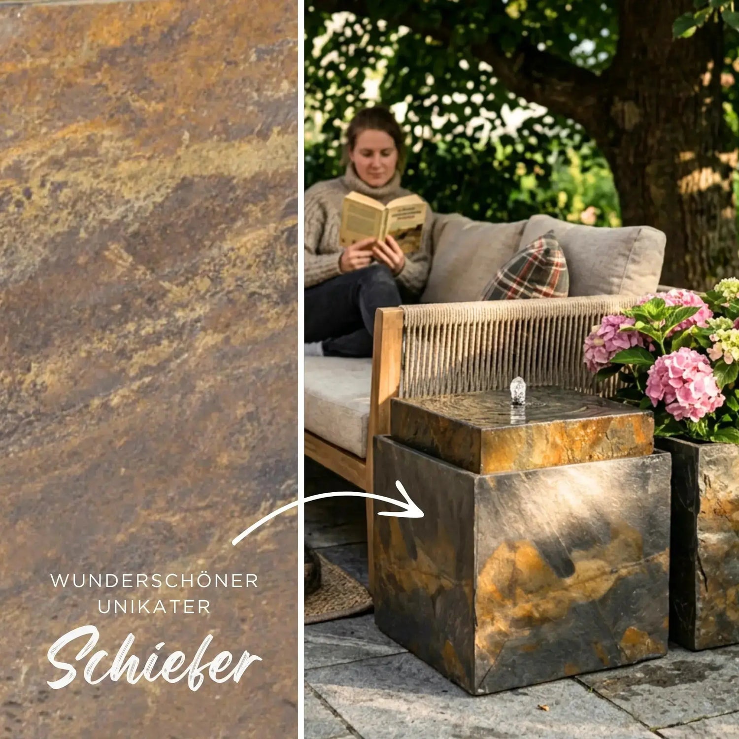 Gartenbrunnen VIDA 60 DREAM GARDEN Set Rusty - CLIMAQUA