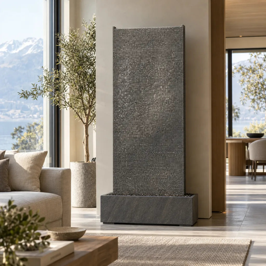 Exklusive XXL Wasserwand 180cm echt Granit Stein – EDEN GRANDE DREAM SET