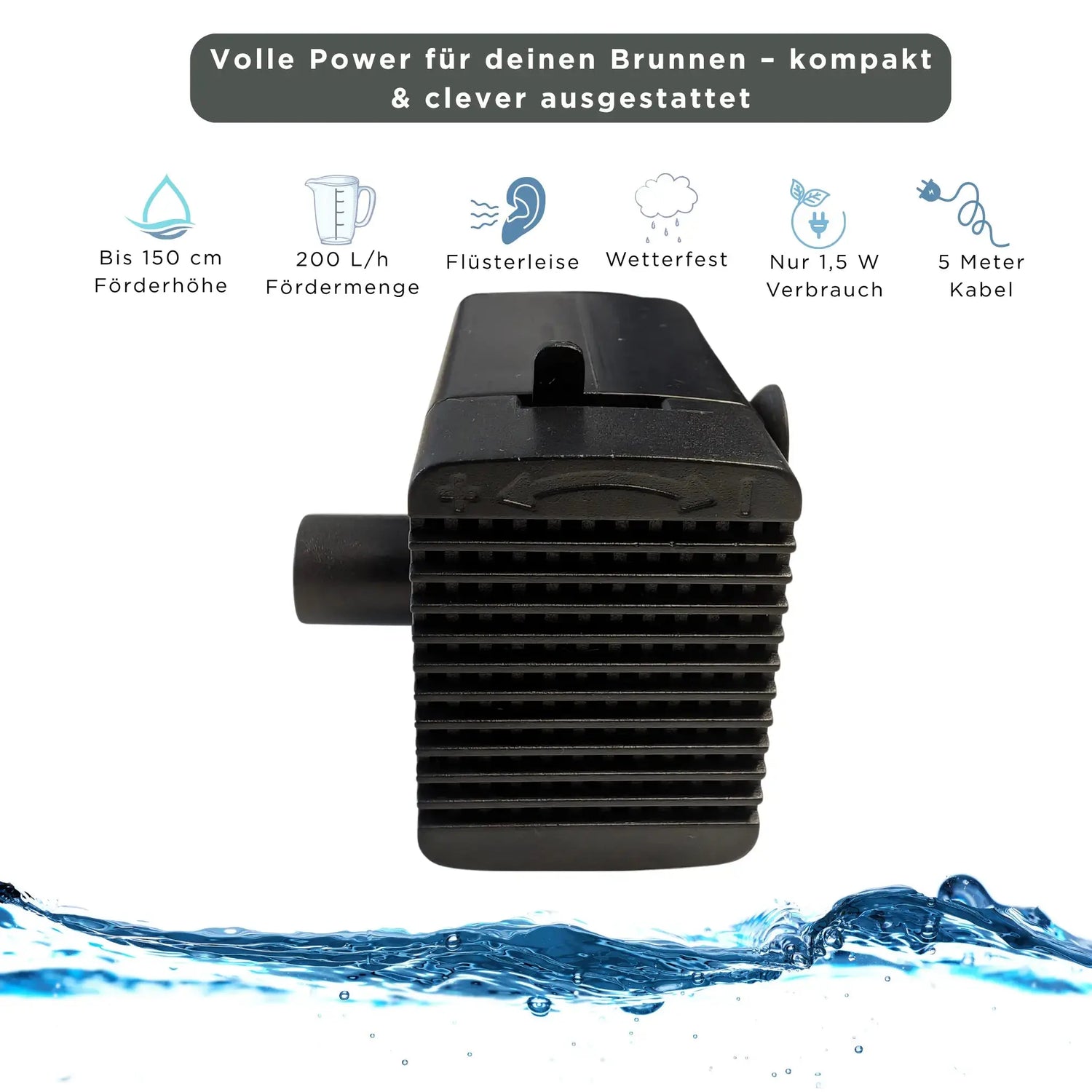 Wasserpumpe Pump MIDI PRO Outdoor 150cm - CLIMAQUA