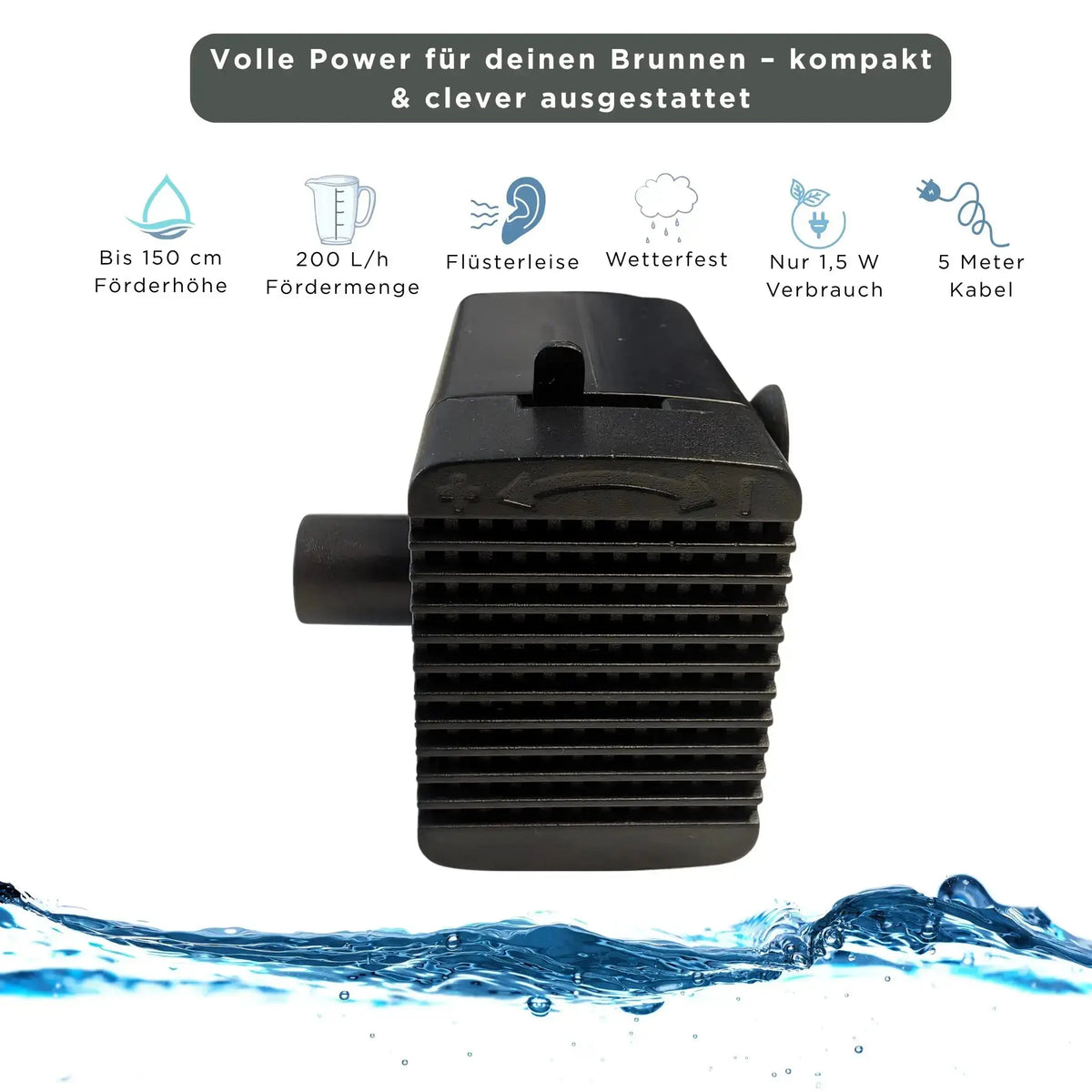 Wasserpumpe Pump MIDI PRO Outdoor 150cm - CLIMAQUA