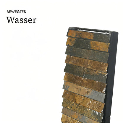 AVA L – Grosse Wasserwand Schiefer 130 cm Braun